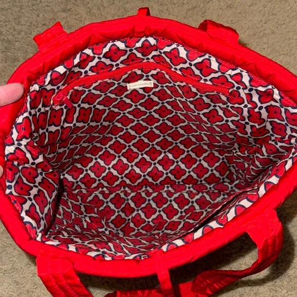 Vera Bradley Small North South Tote-Goji Berry Red - Picture 8 of 13